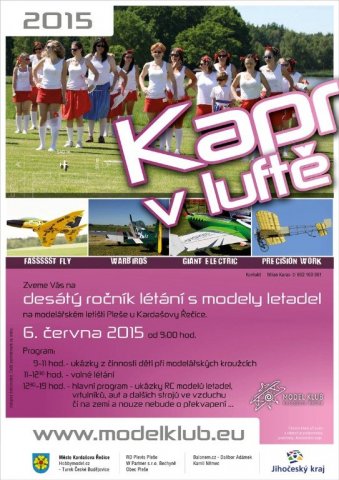 Kapr v luftě 2015 - registrace a přehled přihlášených